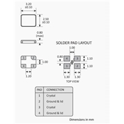 GSX-331/224DF-20,0 MHz晶振,英國(guó)高利奇晶振,智能手表晶振